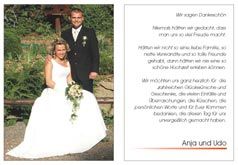 Danksagungskarte zur Hochzeit