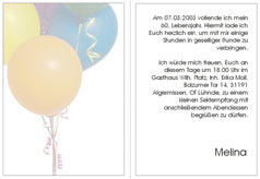 Einladungskarte zum Geburtstag