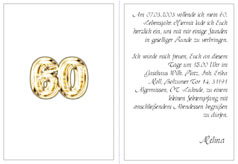 Einladung 60. Geburtstag